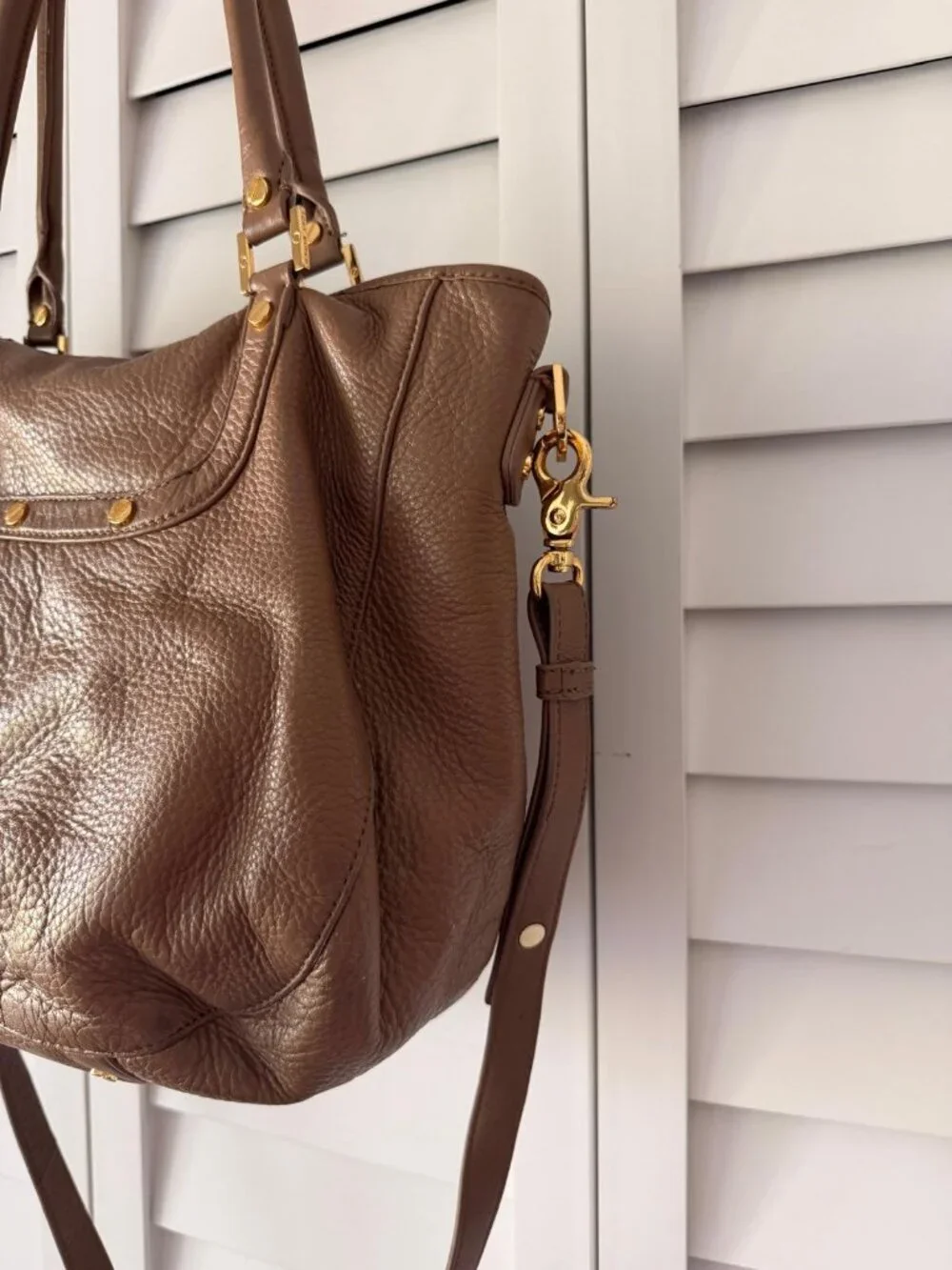 Tory Burch • Amanda Classic Dark Camel Hobo Bag • Purse • Retail $598